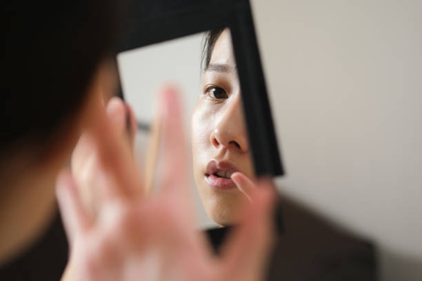 Woman making up