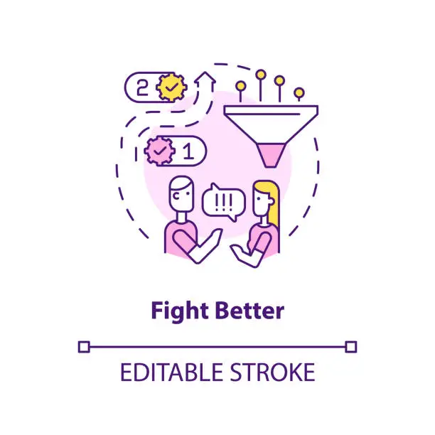 Vector illustration of Fight better concept icon