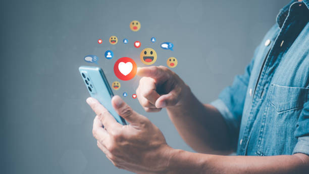 Young businessman using smartphone, social media concept internet of things,network connection,social marketing,global social media via smartphone