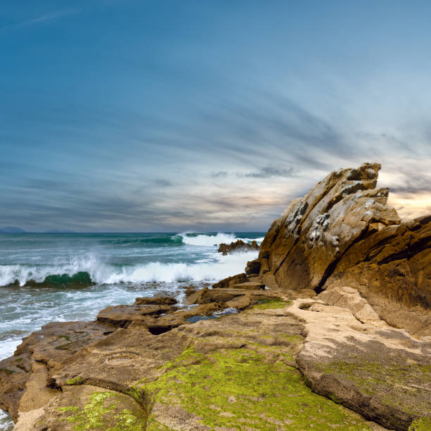 Beach Azkorri or Gorrondatxe in Getxo town, Biscay, Basque Country (Spain).