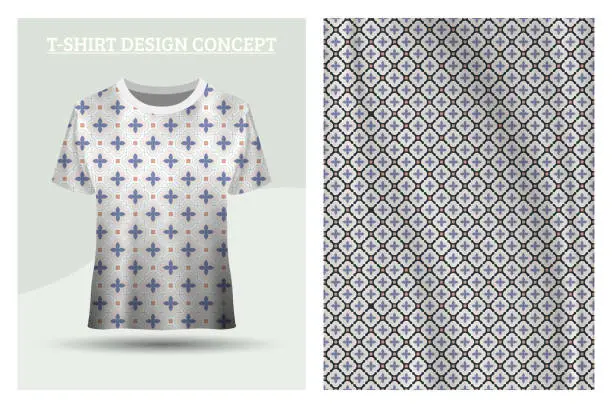 Vector illustration of white plaid shirt design concept