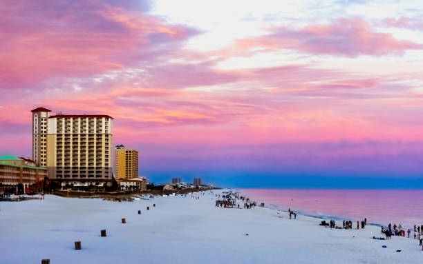 coucher de soleil de pensacola - pensacola photos et images de collection