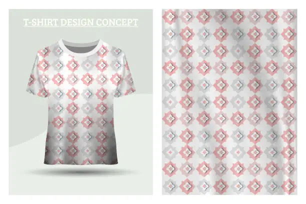 Vector illustration of vertical pattern shirt design concept