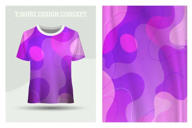 Vector illustration of purple casual dress design concept