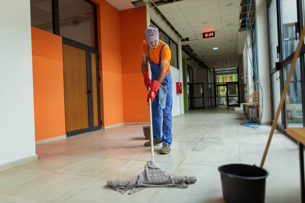 istock School worker mopping the floor at school 1423628557