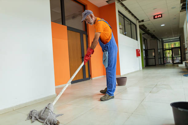 istock Mopping the floor of the school building 1423628791