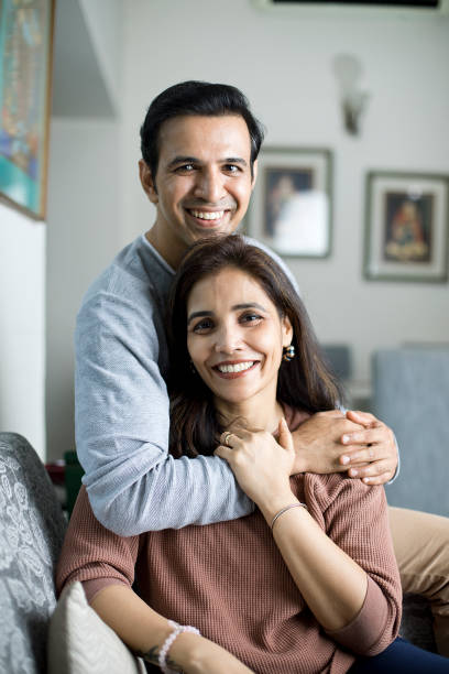 istock Loving couple spending leisure time at home 1423629769