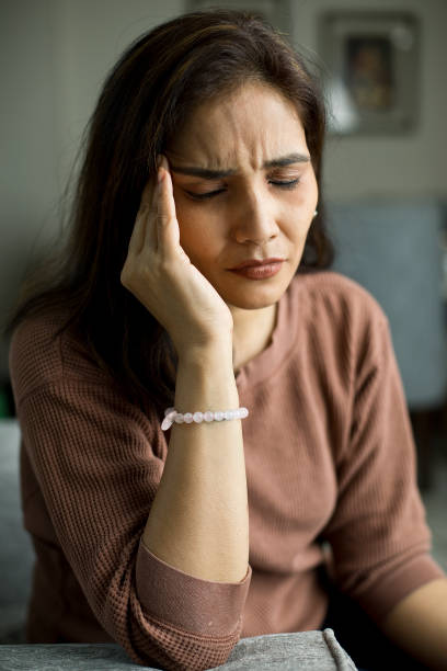 Upset woman suffering from depression