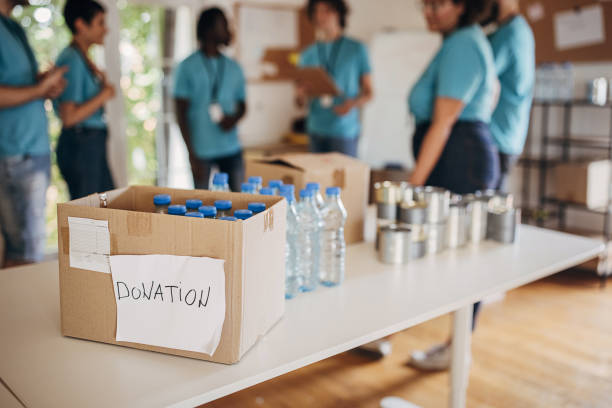 istock Donations in charity center 1423633824