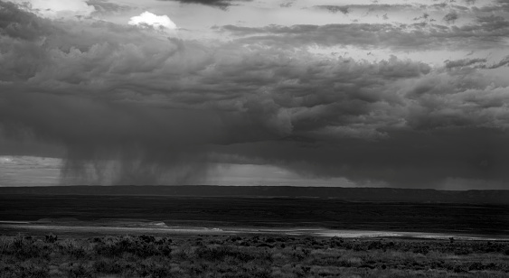 Monsoonal storms appear in Northern Arizona during summer.