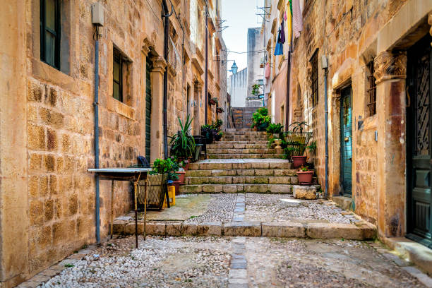 Dubrovnik, Croatia. Dubrovnik old city street Dubrovnik, Croatia. Dubrovnik old city street. Old stone stairs dubrovnik stock pictures, royalty-free photos & images