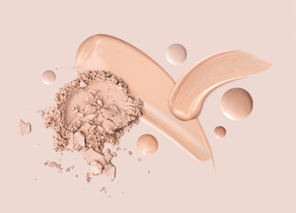 istock cosmetic smear foundation cream powder on a beige background 1423647408
