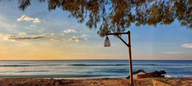 scenic view at dusk on gili trawangan
