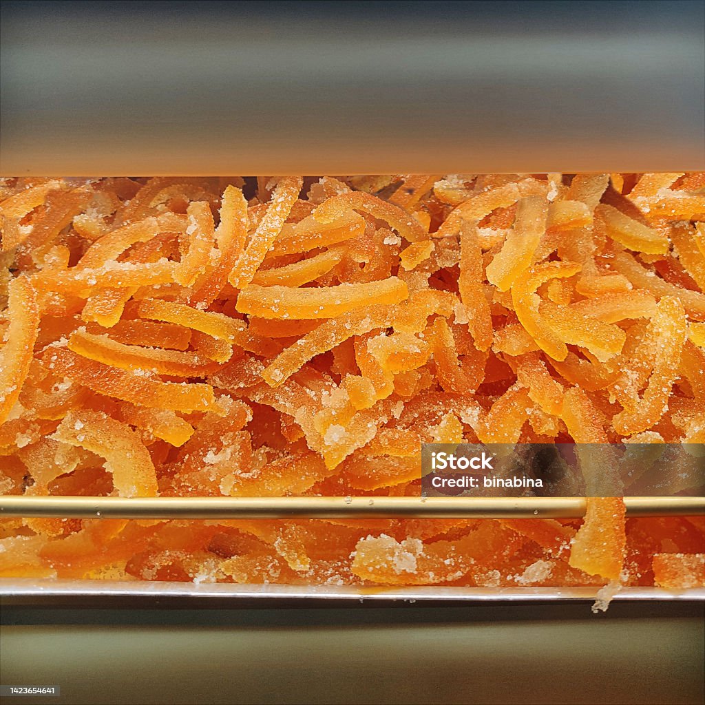 sicilian candied orange peel sicilian candied orange peel closeup Backgrounds Stock Photo