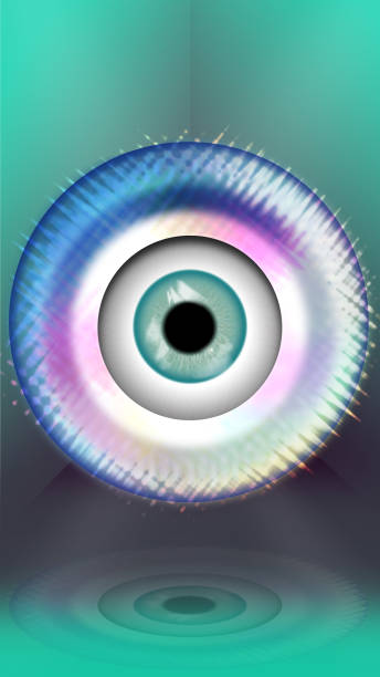istock disco 80s psychedelic green iridescent eye eyeball spiral mythical spirit love spiritual focus sight mind groovy illustration 1423660329