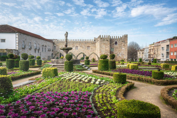 Garden of Santa Barbara - Braga, Portugal Garden of Santa Barbara - Braga, Portugal braga portugal stock pictures, royalty-free photos & images