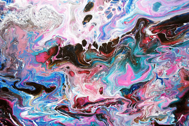 istock Marble texture. Acrylic paints. Contemporary art. Abstract background. 1423664517