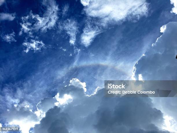 Rainboe Clouds Scenic Sky Stock Photo - Download Image Now - Backgrounds, Beauty, Beauty In Nature