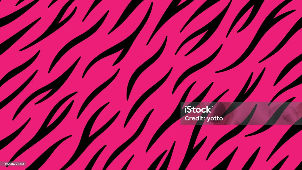 Pink Tiger Vector Pink Tiger Pattern Skin Print Design Background Image Stock ...
