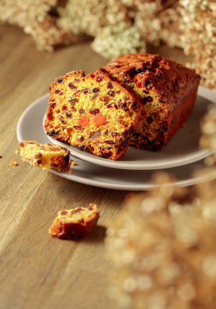 istock Cake with raisins and candied fruit. 1423680259