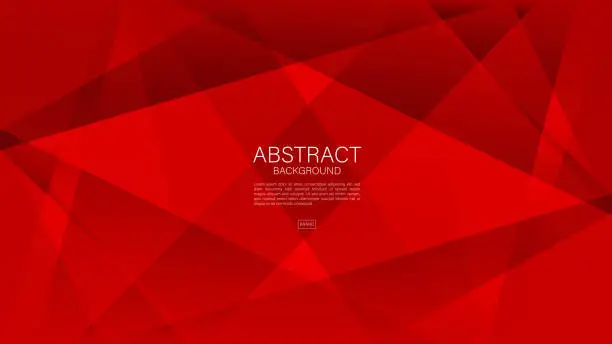 Vector illustration of Red abstract polygon background, polygon vector, Geometric vector, Minimal Texture, web background, red cover background design, flyer template, banner, book cover, wall decoration wallpaper. vector