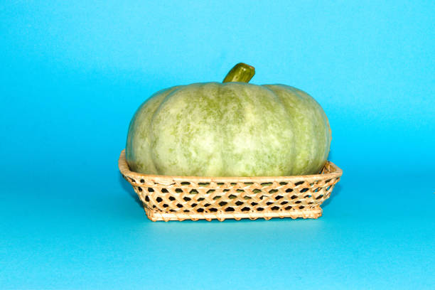 Pop Art Style Amazing Neon Green Pumpkin Isolated on White Background