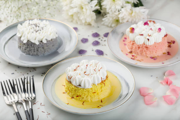 istock Assorted MILK CAKE served in a dish isolated on table side view of arabian dessert 1423691048