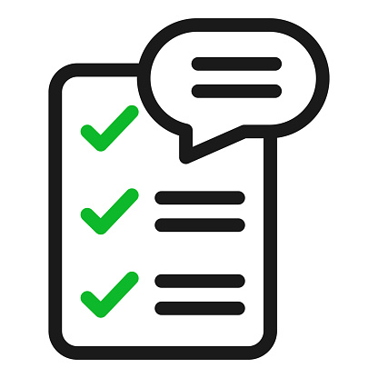 Survey management icon. Checklist forum vector illustration