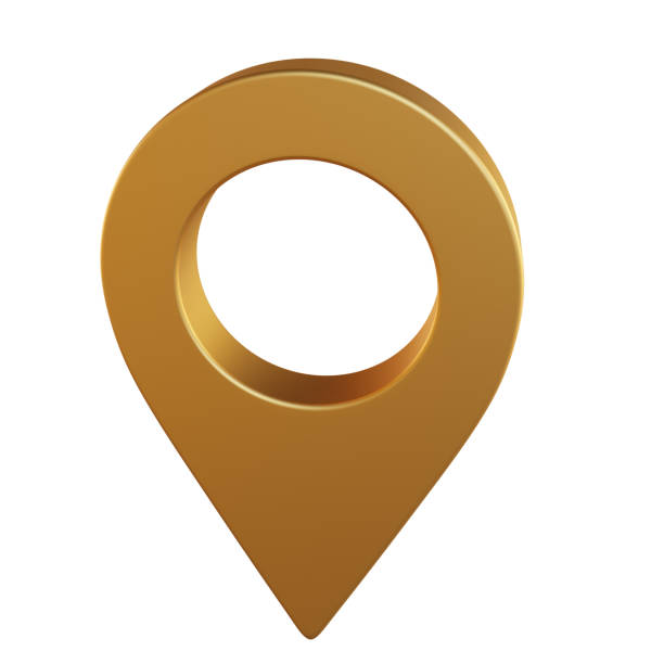 istock Gold position sign.Gold location 3d. 3d render 1423709534