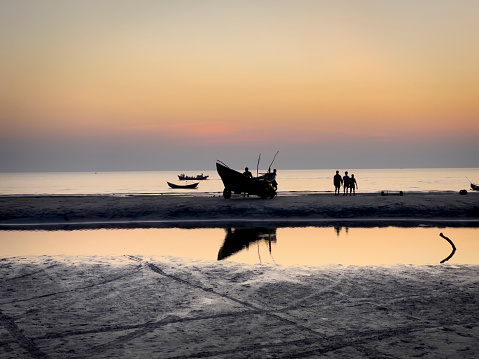 Kuakata Sea Beach in Bangladesh. Daughter of Sea