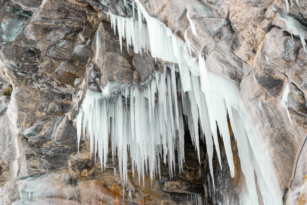 istock icicles on the rocks on the Lake Baikal 1423712400