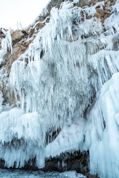 istock icicles on the rocks on the Lake Baikal 1423716382