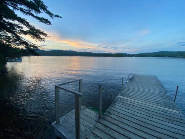 istock Sunset over the lake 1423739639