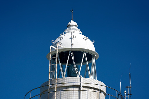 Brixham, UK. Saturday 16 April 2022. Unusually short Berry Head Lighthouse