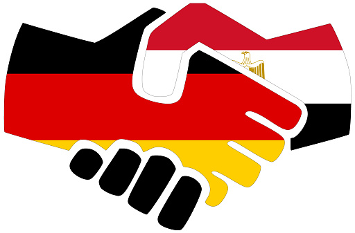 Germany - Egypt : Handshake, symbol of agreement or friendship