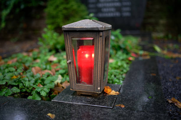 istock memorial lantern with burning candle 1423747517