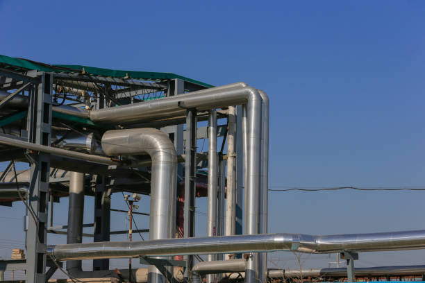 The pipeline on the industrial equipment