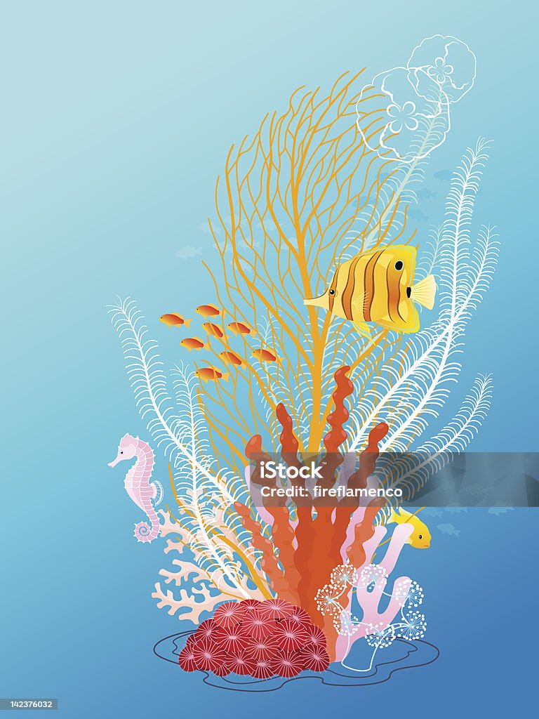 Underwater bouquet - arte vectorial de Acuario - Recinto para animales en cautiverio libre de derechos