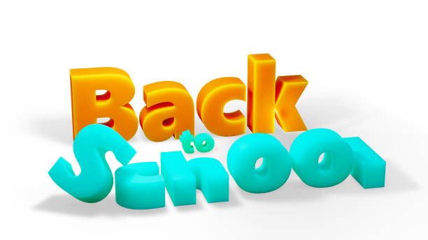 istock 3d inscription Back to school. Multicolored Text: Back to School, 3d render 1423764910