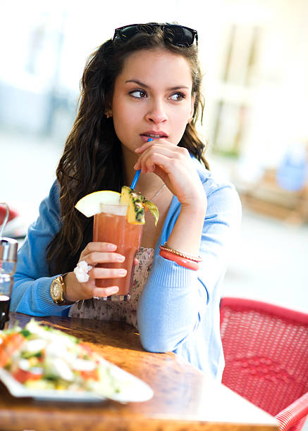 istock Woman in cafe 142376645