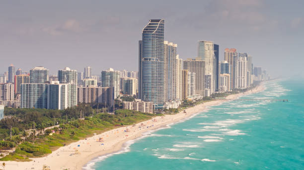 istock Drone Shot of Haulover Park Beach 1423766480
