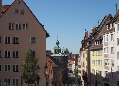 NUERNBERG, GERMANY - CIRCA JUNE 2022: View of the old city centre