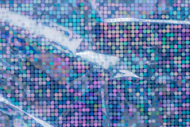 Holographic rainbow foil iridescent texture abstract hologram background