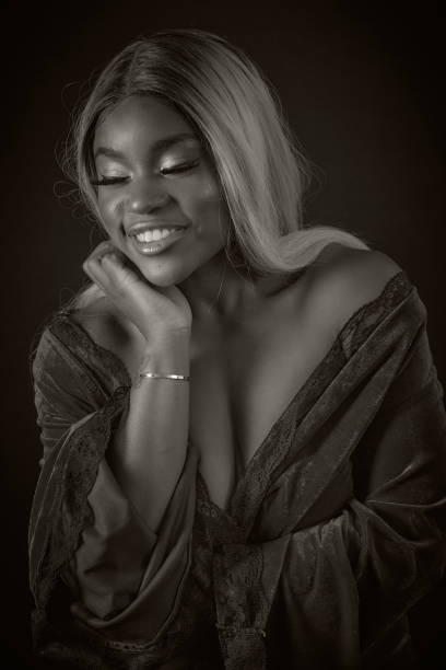 istock Black model with noble facial features 1423767691