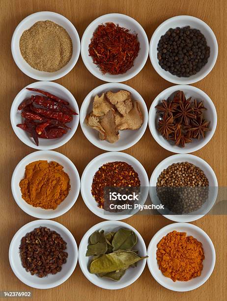 Collection Of Spices Stock Photo - Download Image Now - Anise, Brown, Cinnamon