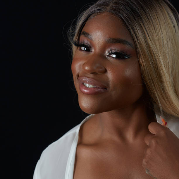 istock Black model with noble facial features 1423769104