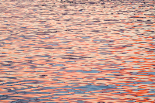 Sunset colors on water