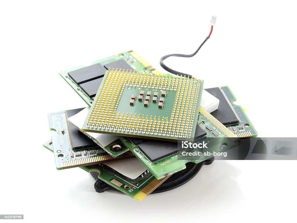 hardware informático - Foto de stock de Chip - Componente de ordenador libre de derechos