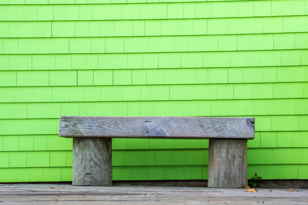 Wood seat and wall
