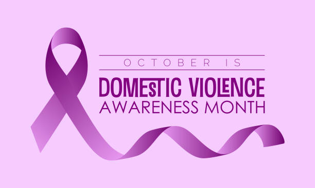 istock Vector illustration design concept of national domestic violence awareness month observed on every october 1423812636